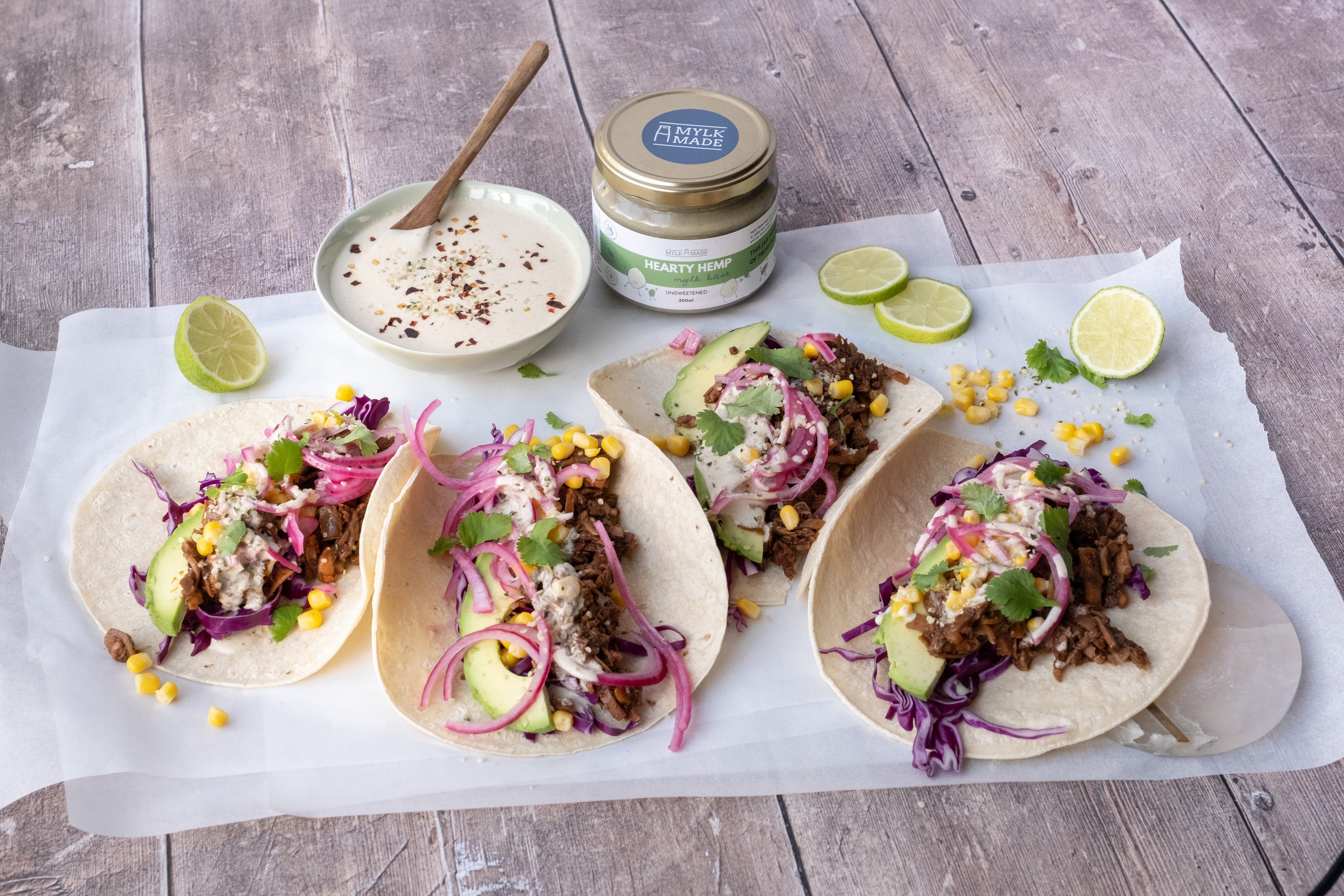 Jackfruit Tacos with Hearty Hemp Aioli – Mylk Made - Nut and Seed Mylk Bases