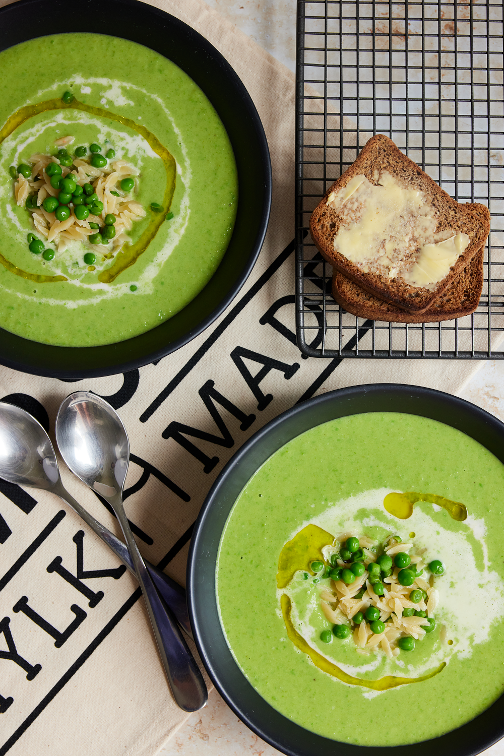 Green Pea & Orzo Soup – Mylk Made - Nut and Seed Mylk Bases
