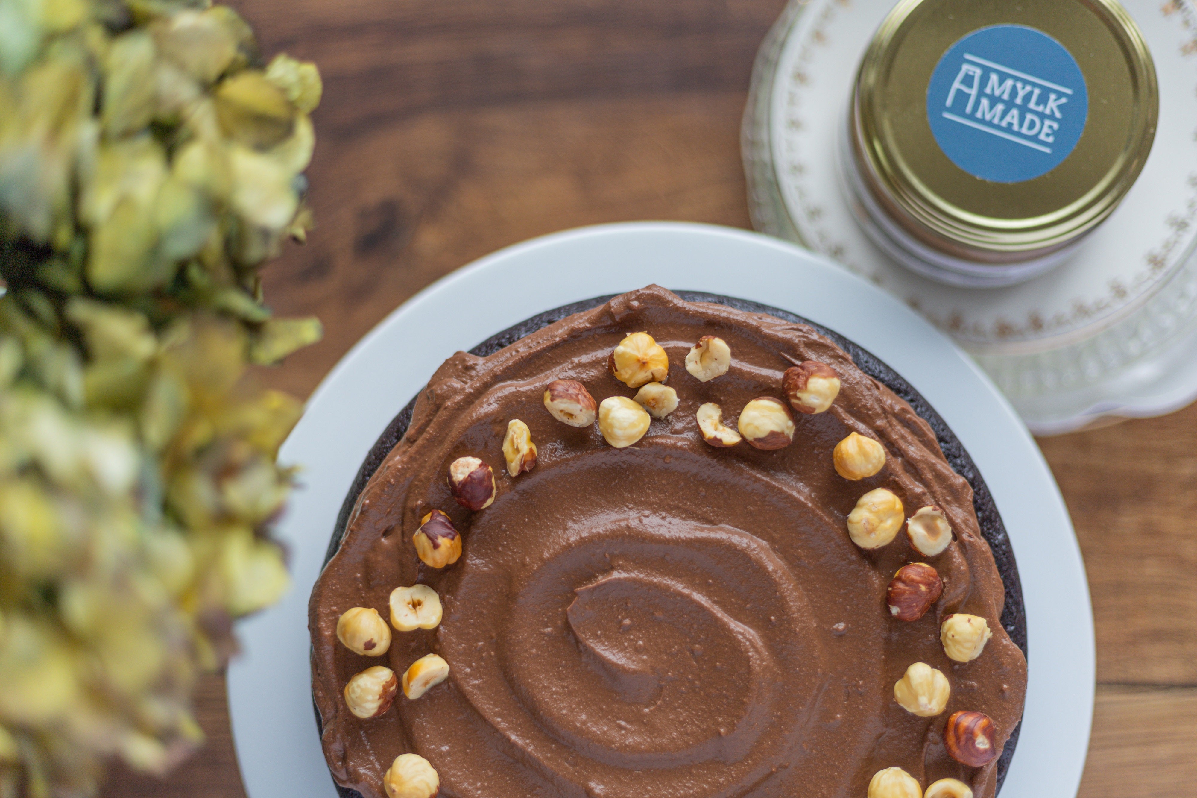 Vegan Chocolate & Rich Hazelnut Cake – Mylk Made - Nut and Seed Mylk Bases