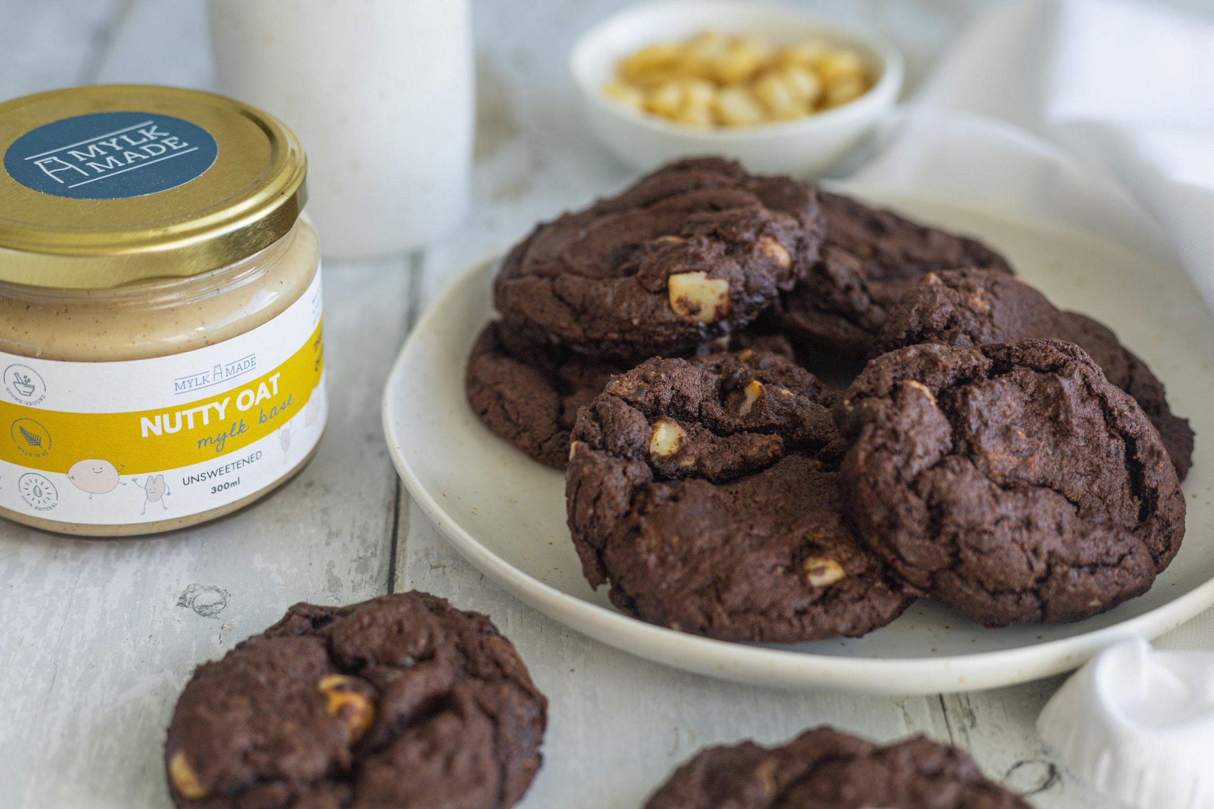 Double Chocolate Macadamia Cookies – Mylk Made - Nut and Seed Mylk Bases