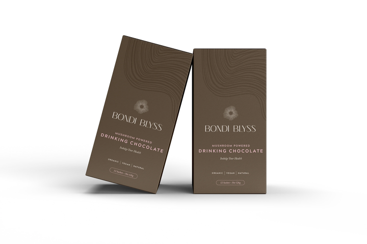 Bondi Blyss - Mushroom Powered Drinking Chocolate - 12 sachets