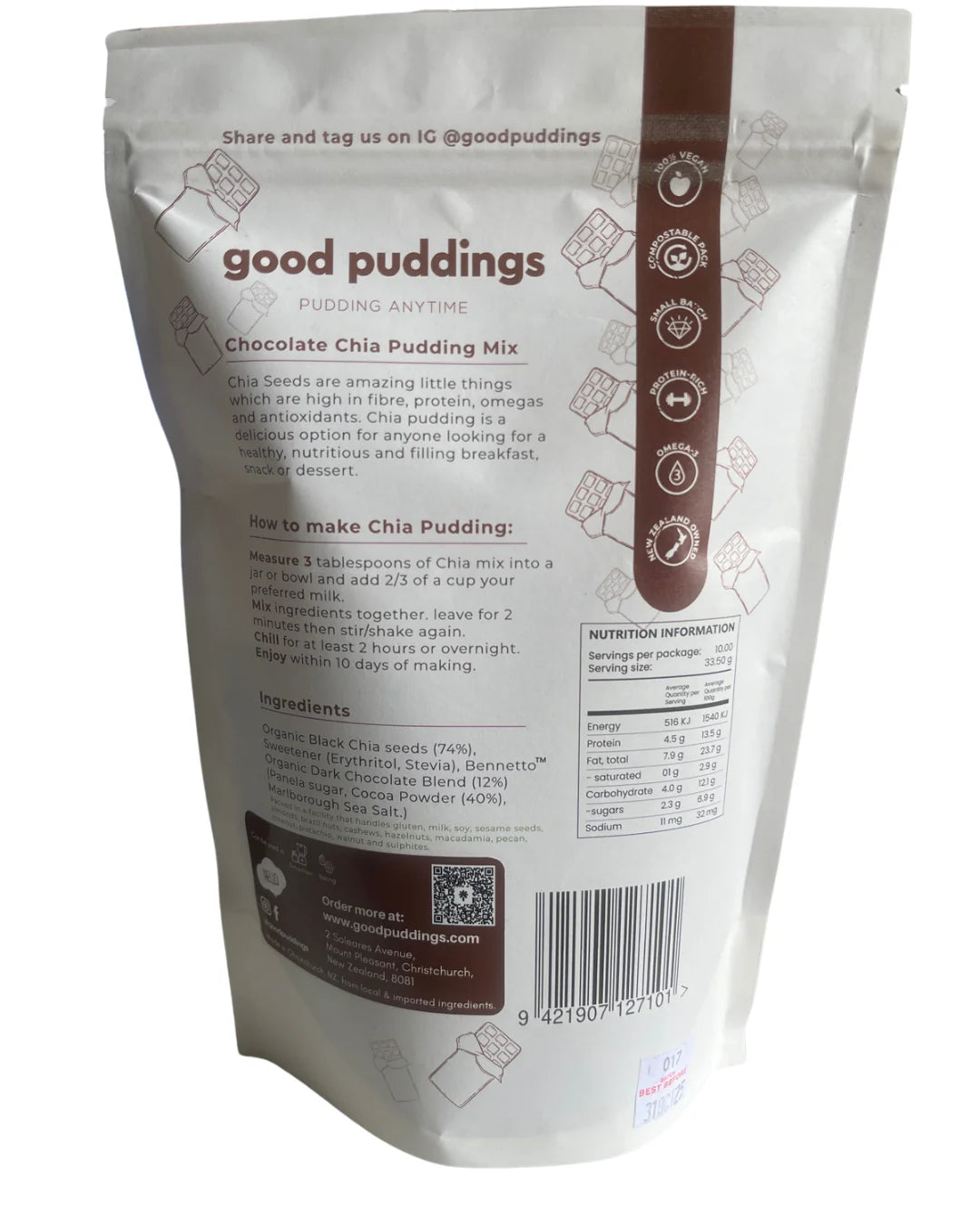 Good Puddings: Chocolate Chia Pudding Mix