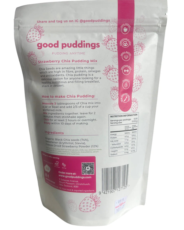 Good Puddings: Strawberry Chia Pudding Mix