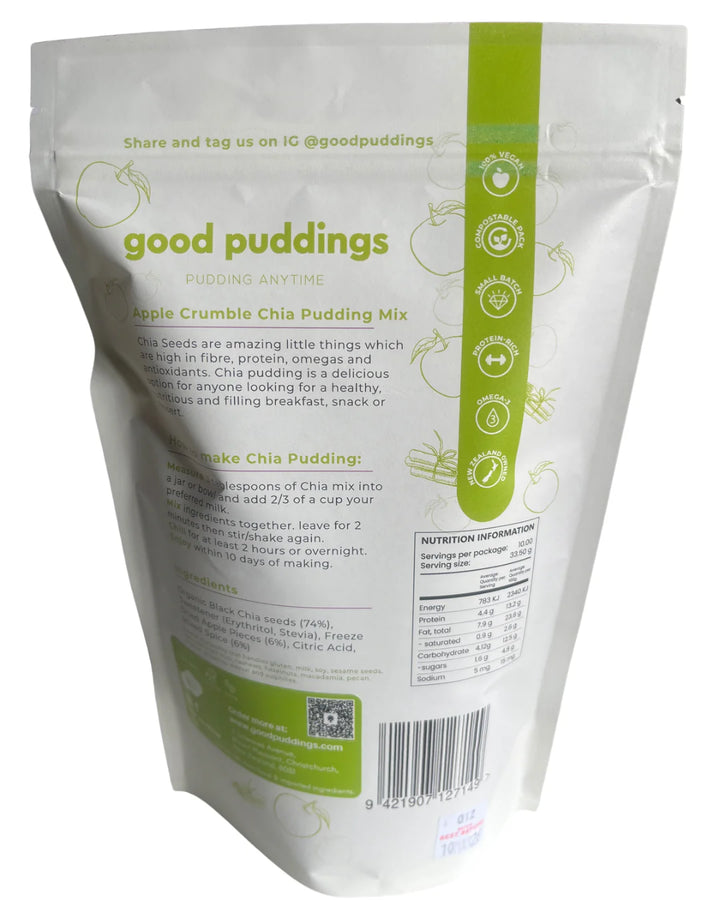 Good Puddings: Apple Crumble Chia Pudding Mix