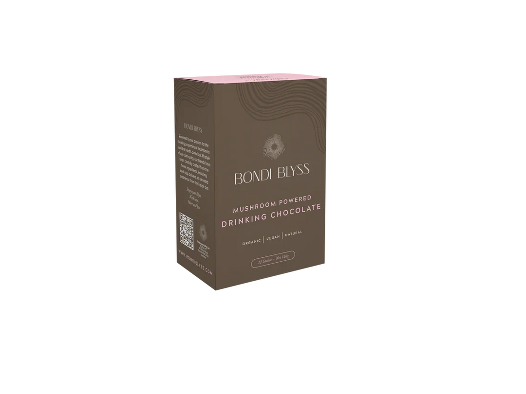 Bondi Blyss - Mushroom Powered Drinking Chocolate - 12 sachets