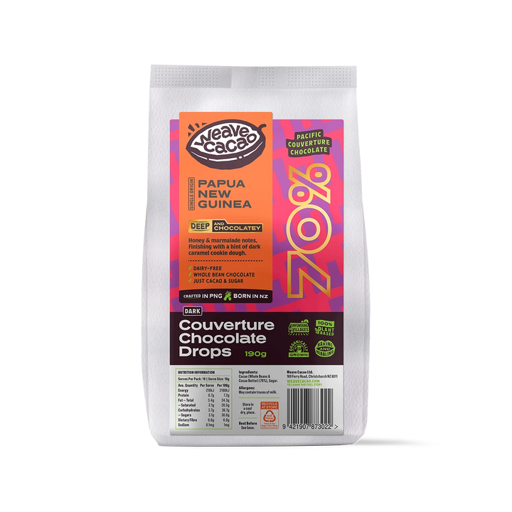 Weave Cacao - 70% Couverture Chocolate Drops - 190g